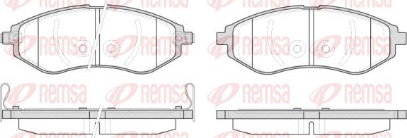 Remsa 0986.02 - Kit pastiglie freno, Freno a disco autozon.pro