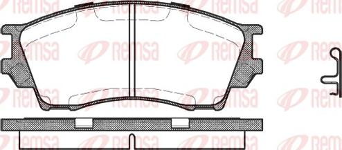 Remsa 0491.00 - Kit pastiglie freno, Freno a disco autozon.pro