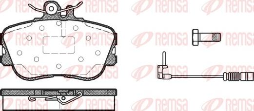 Remsa 0445.02 - Kit pastiglie freno, Freno a disco autozon.pro