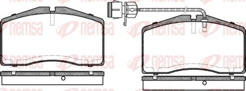 Remsa 0448.12 - Kit pastiglie freno, Freno a disco autozon.pro