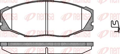 Remsa 0443.04 - Kit pastiglie freno, Freno a disco autozon.pro