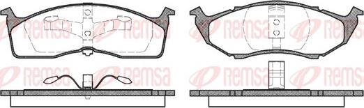 Remsa 0447.20 - Kit pastiglie freno, Freno a disco autozon.pro