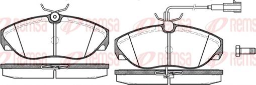 Remsa 0486.11 - Kit pastiglie freno, Freno a disco autozon.pro