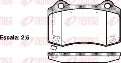 Remsa 0434.54 - Kit pastiglie freno, Freno a disco autozon.pro