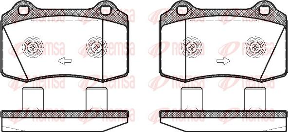 Remsa 0434.58 - Kit pastiglie freno, Freno a disco autozon.pro