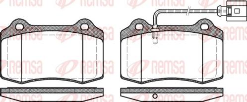 Remsa 0434.01 - Kit pastiglie freno, Freno a disco autozon.pro