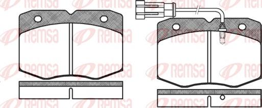 Remsa 0435.12 - Kit pastiglie freno, Freno a disco autozon.pro