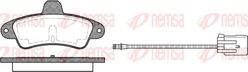 Remsa 0433.02 - Kit pastiglie freno, Freno a disco autozon.pro