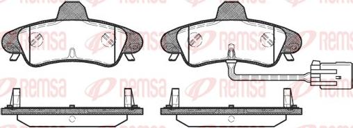 Remsa 0433.12 - Kit pastiglie freno, Freno a disco autozon.pro