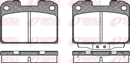 Remsa 0476.00 - Kit pastiglie freno, Freno a disco autozon.pro