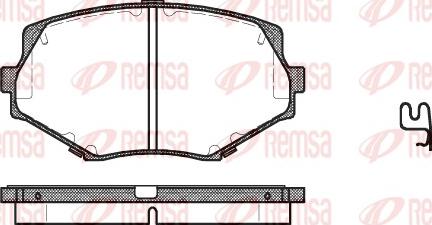 Remsa 0478.02 - Kit pastiglie freno, Freno a disco autozon.pro