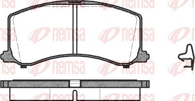 Remsa 0595.02 - Kit pastiglie freno, Freno a disco autozon.pro