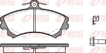 Remsa 0590.21 - Kit pastiglie freno, Freno a disco autozon.pro