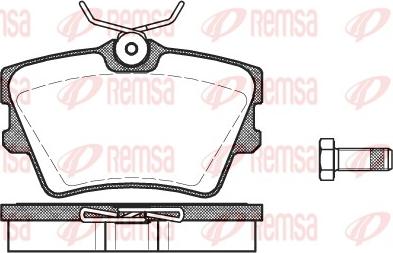 Remsa 0591.00 - Kit pastiglie freno, Freno a disco autozon.pro