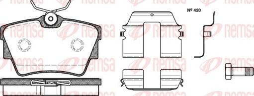 Remsa 0591.20 - Kit pastiglie freno, Freno a disco autozon.pro