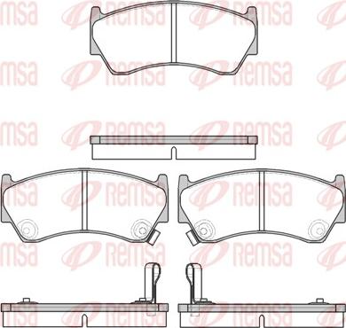 Remsa 0592.42 - Kit pastiglie freno, Freno a disco autozon.pro