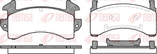 Remsa 0543.00 - Kit pastiglie freno, Freno a disco autozon.pro