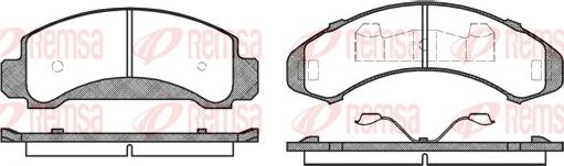 Remsa 0550.00 - Kit pastiglie freno, Freno a disco autozon.pro