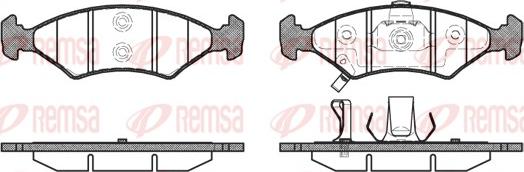 Remsa 0502.22 - Kit pastiglie freno, Freno a disco autozon.pro