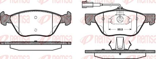 Remsa 0589.32 - Kit pastiglie freno, Freno a disco autozon.pro