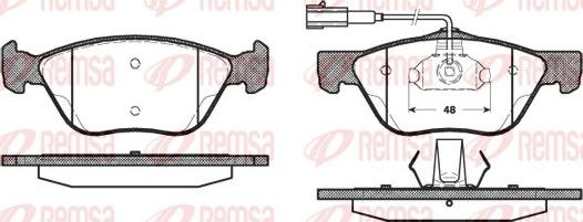 Remsa 0589.22 - Kit pastiglie freno, Freno a disco autozon.pro