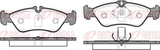 Remsa 0580.00 - Kit pastiglie freno, Freno a disco autozon.pro