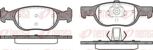 Remsa 0588.10 - Kit pastiglie freno, Freno a disco autozon.pro