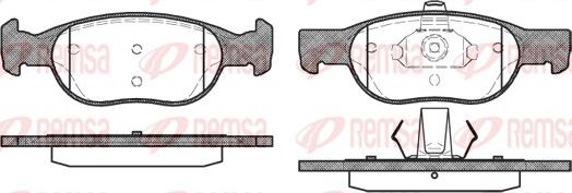 Remsa 0588.20 - Kit pastiglie freno, Freno a disco autozon.pro