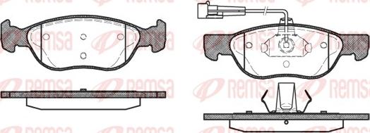 Remsa 0587.12 - Kit pastiglie freno, Freno a disco autozon.pro