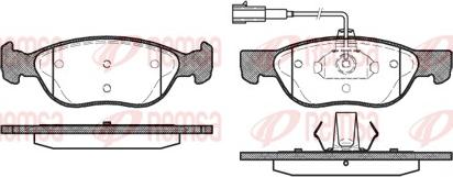 Remsa 0587.22 - Kit pastiglie freno, Freno a disco autozon.pro