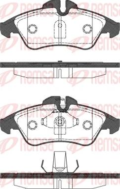 Remsa 0578.10 - Kit pastiglie freno, Freno a disco autozon.pro