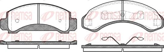 Remsa 0572.00 - Kit pastiglie freno, Freno a disco autozon.pro