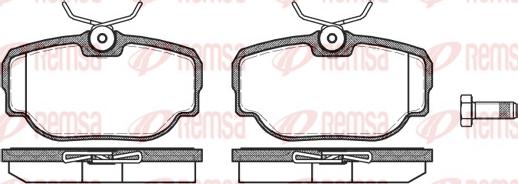 Remsa 0577.00 - Kit pastiglie freno, Freno a disco autozon.pro