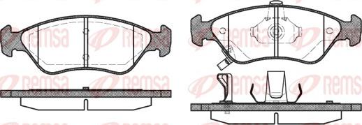 Remsa 0648.02 - Kit pastiglie freno, Freno a disco autozon.pro