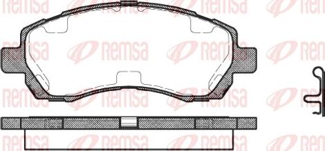 Remsa 0647.02 - Kit pastiglie freno, Freno a disco autozon.pro