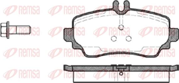 Remsa 0650.00 - Kit pastiglie freno, Freno a disco autozon.pro