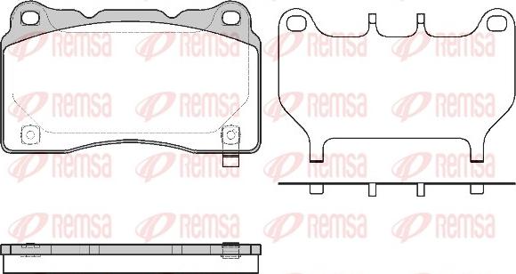 Remsa 0666.64 - Kit pastiglie freno, Freno a disco autozon.pro