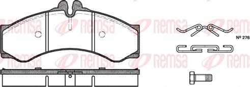 Remsa 0614.00 - Kit pastiglie freno, Freno a disco autozon.pro