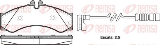 Remsa 0614.12 - Kit pastiglie freno, Freno a disco autozon.pro