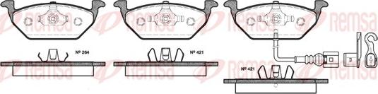 Remsa 0633.21 - Kit pastiglie freno, Freno a disco autozon.pro