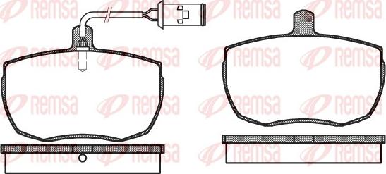 Remsa 0056.22 - Kit pastiglie freno, Freno a disco autozon.pro