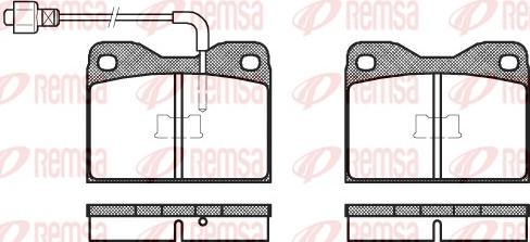 Remsa 0008.02 - Kit pastiglie freno, Freno a disco autozon.pro