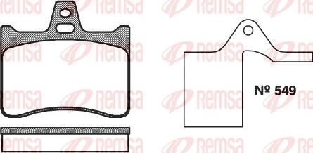 Remsa 0088.10 - Kit pastiglie freno, Freno a disco autozon.pro