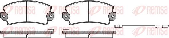 Remsa 0021.96 - Kit pastiglie freno, Freno a disco autozon.pro