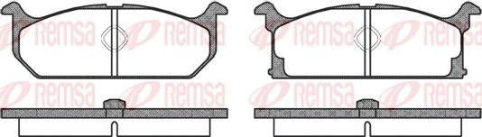 Remsa 0194.00 - Kit pastiglie freno, Freno a disco autozon.pro