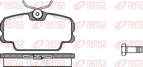 Remsa 0145.00 - Kit pastiglie freno, Freno a disco autozon.pro