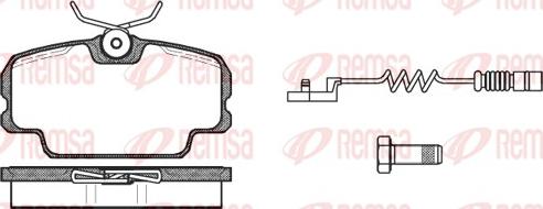 Remsa 0145.02 - Kit pastiglie freno, Freno a disco autozon.pro