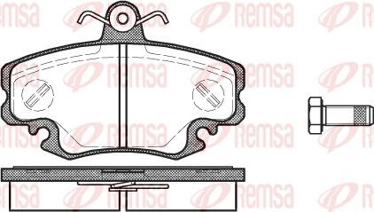 Remsa 0141.10 - Kit pastiglie freno, Freno a disco autozon.pro