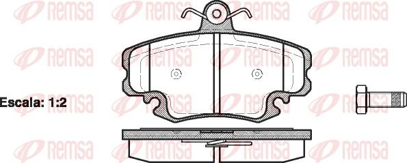 Remsa 0141.20 - Kit pastiglie freno, Freno a disco autozon.pro