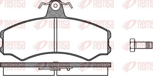 Remsa 0143.10 - Kit pastiglie freno, Freno a disco autozon.pro